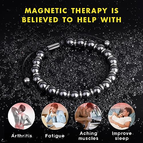 CARITATE Magnetic Hematite Bracelet for Women and Men, Healing Energy Beaded Bracelet CARITATE buy supplements canada