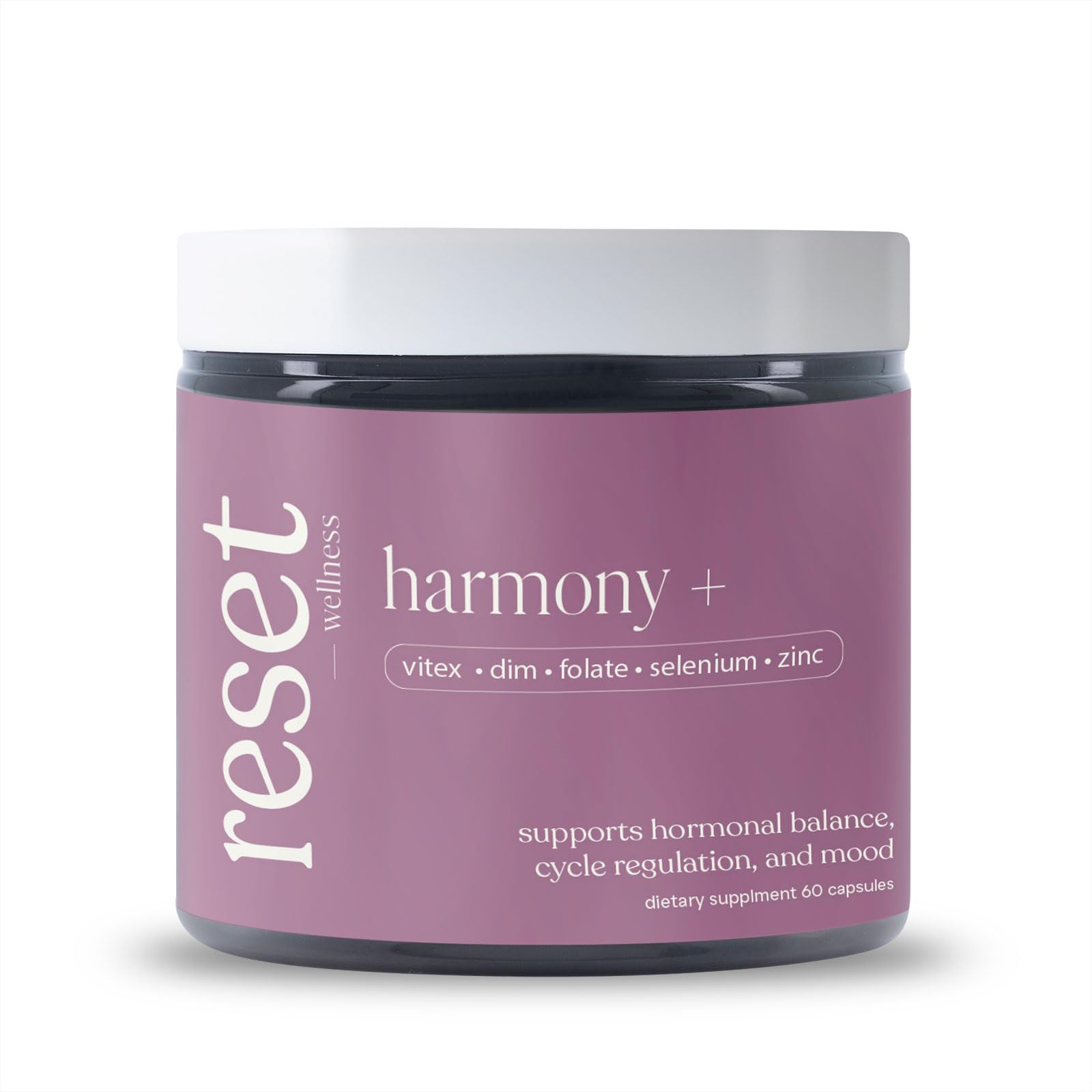 reset wellness Harmony+ | Vitex, DIM, Soy Isoflavones, Methylfolate & Selenium | Supports Women’s Hormonal Balance, Cycle Regulation & Mood Stability | 60 Capsules reset wellness buy supplements canada