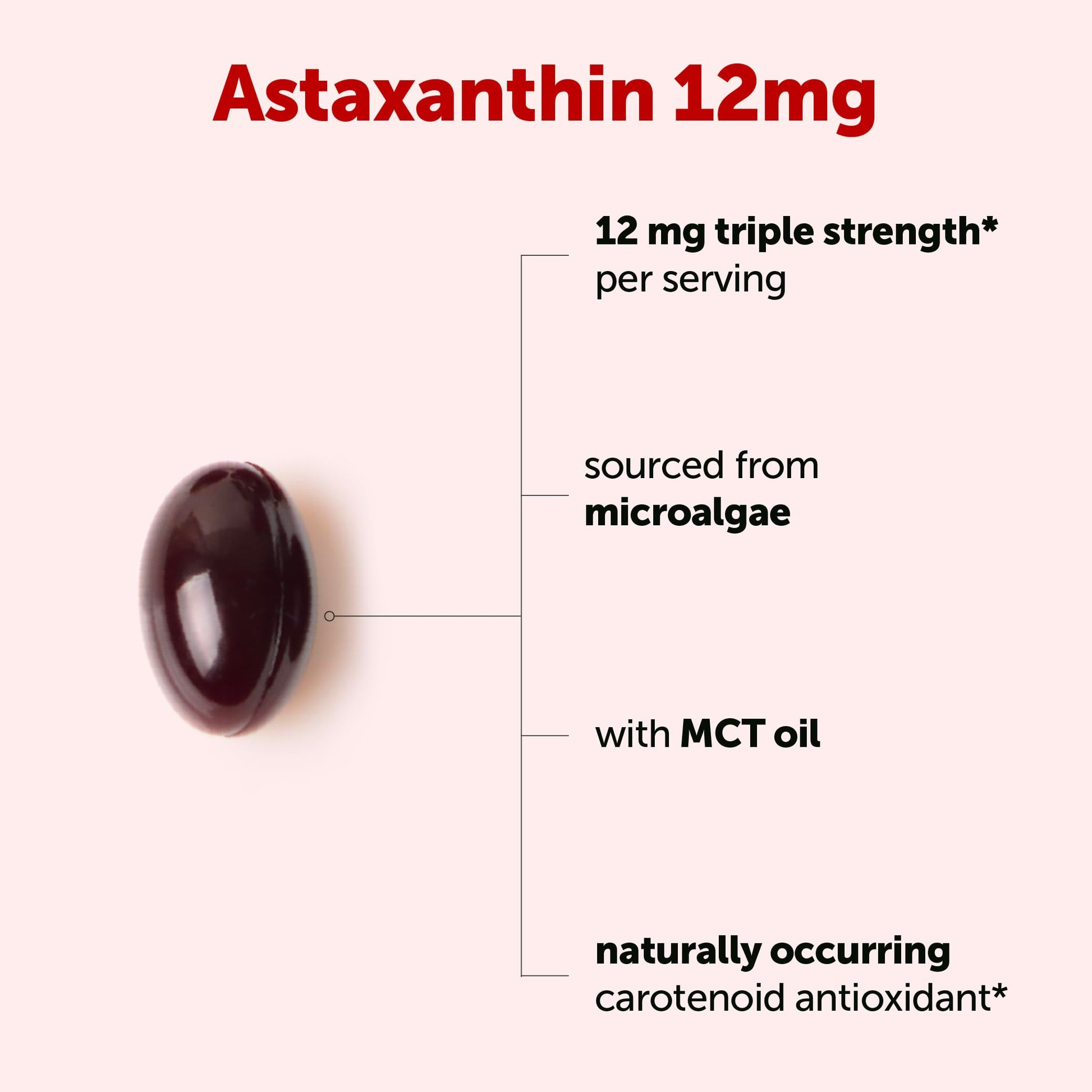Micro Ingredients Astaxanthin 12mg with MCT Oil, 120 Softgels, 4 Month Supply | Premium Astaxanthin Antioxidant Supplements* | Fresh Microalgae Source Micro Ingredients buy supplements canada