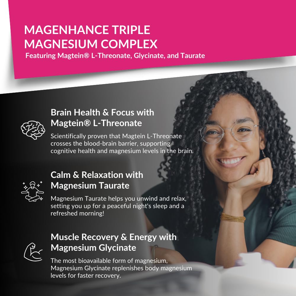 Intelligent Labs MagEnhance Magtein Magnesium Complex Supplement L-Threonate with Magnesium Glycinate and Taurate, 90 Capsules Intelligent Labs buy supplements canada