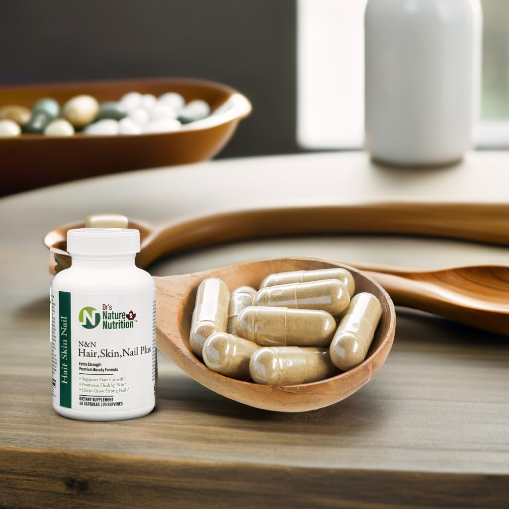 Dr's Nature & Nutrition Hair, Skin & Nail Plus Vitamin Supplement with Biotin 5000mcg, Bamboo Extract, Collagen Support - Extra Strength Beauty Supplement for Men and Women - 60 Capsules Dr's Nature & Nutrition buy supplements canada