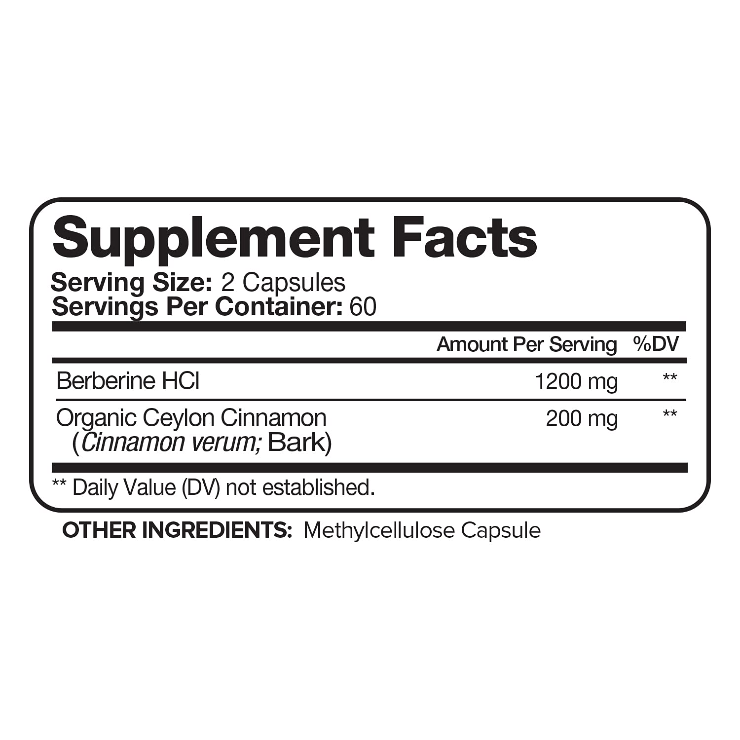 Nutrivein Premium Berberine HCL 1200mg Plus Organic Ceylon Cinnamon - 120 Capsules Nutrivein buy supplements canada