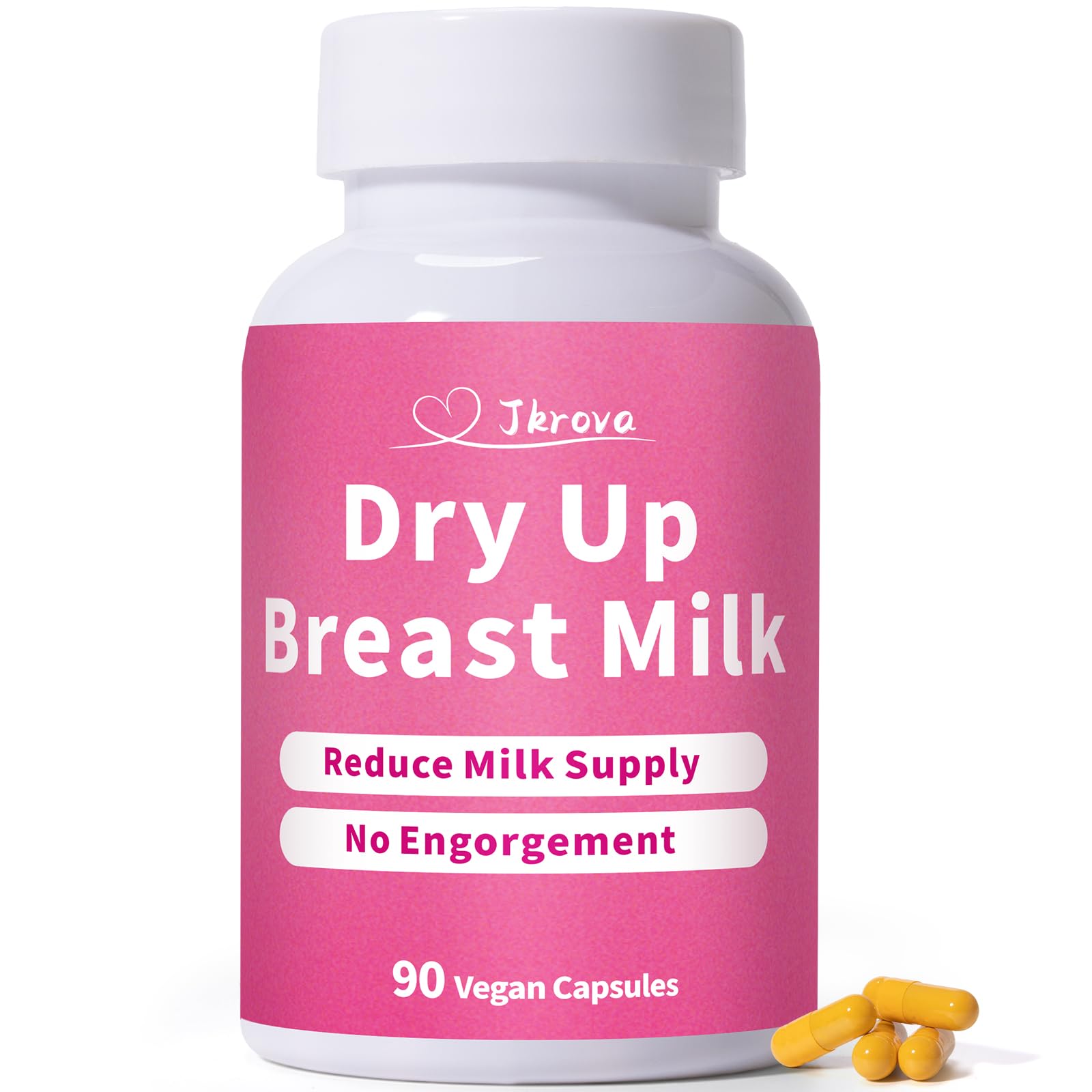 Jkrova Dry Up Breastmilk Fast, Dry Up Milk Supply, Stop Breastfeeding Products for Women, Stopper Pumping & No Engorgement, Fast Milk Flow Reduction, 90 Capsules Jkrova buy supplements canada