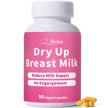 Jkrova Dry Up Breastmilk Fast, Dry Up Milk Supply, Stop Breastfeeding Products for Women, Stopper Pumping & No Engorgement, Fast Milk Flow Reduction, 90 Capsules Jkrova buy supplements canada