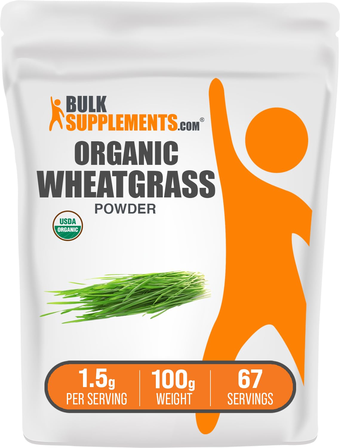 BulkSupplements.com Organic Wheatgrass Powder - Organic Super Greens Powder, Superfoods Supplement - Vegan & Gluten Free, 1.5g per Serving, 100g (3.5 oz) (Pack of 1) BulkSupplements buy supplements canada