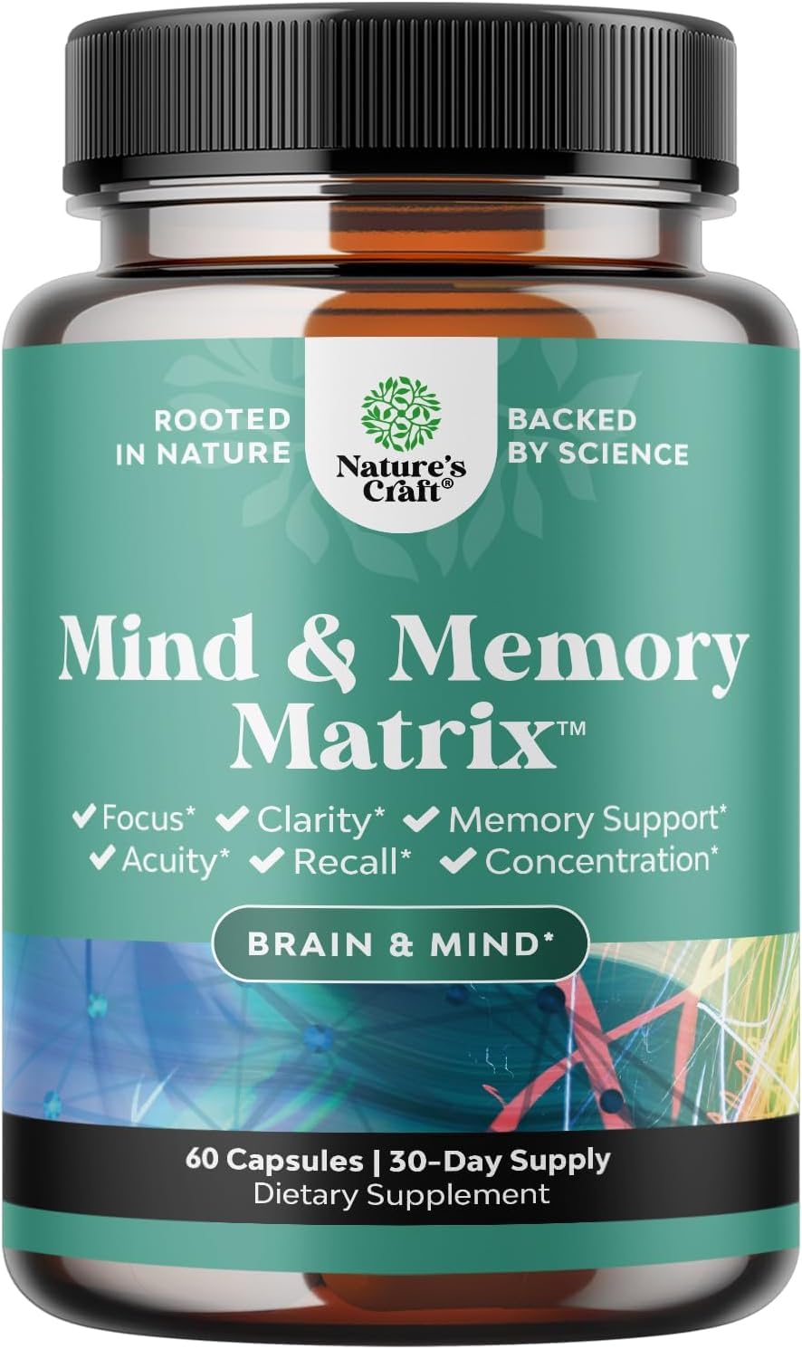 Advanced Brain Supplement for Memory and Focus - Nootropics Brain Support Supplement with Memory and Focus Vitamins for Adults of All Ages - for Brain Fog Clarity Energy and Recall - 60 Count Natures Craft buy supplements canada