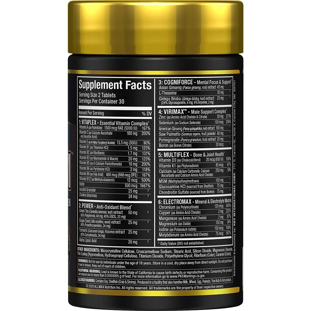 ALLMAX Nutrition Premium Vitaform, Performance Vitamin for Men, 60 Tablets ALLMAX buy supplements canada