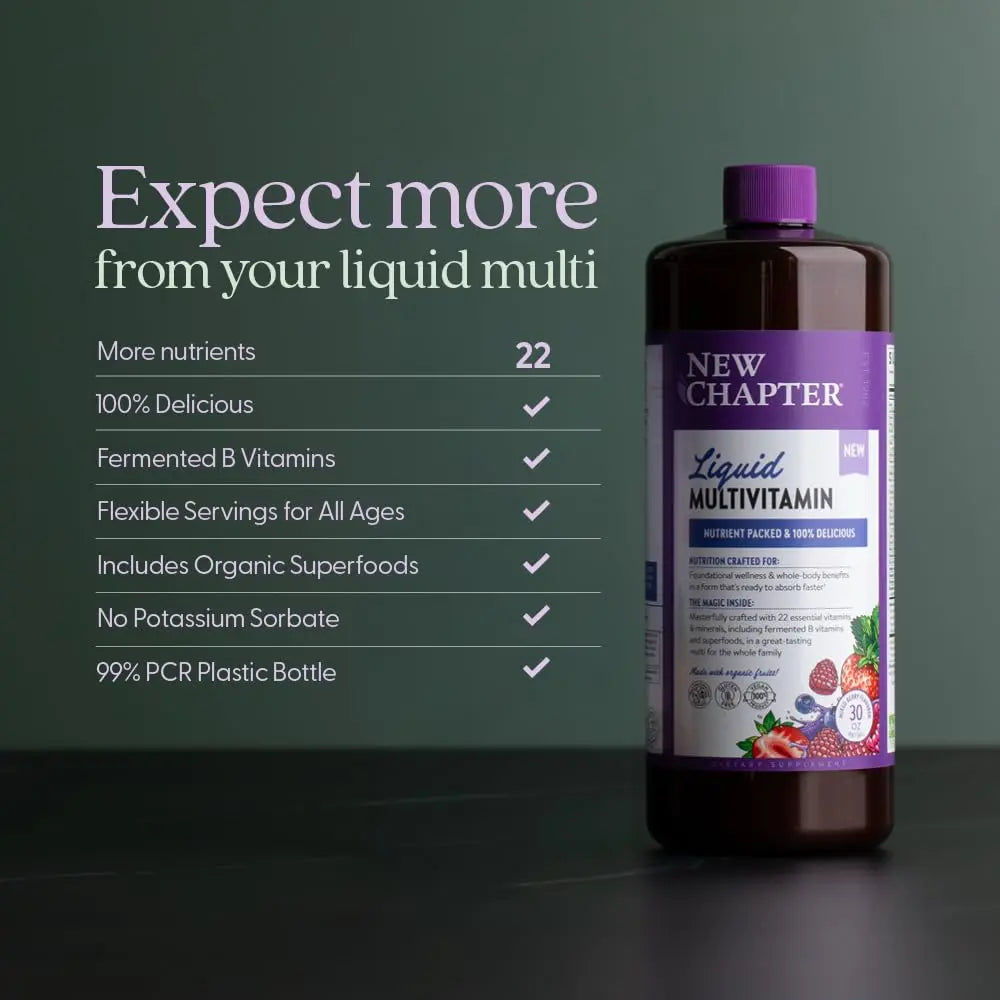 New Chapter Liquid Multivitamin + Mineral Supplement for Whole-Body Benefits, 100% Delicious Multivitamin for Adults New Chapter buy supplements canada