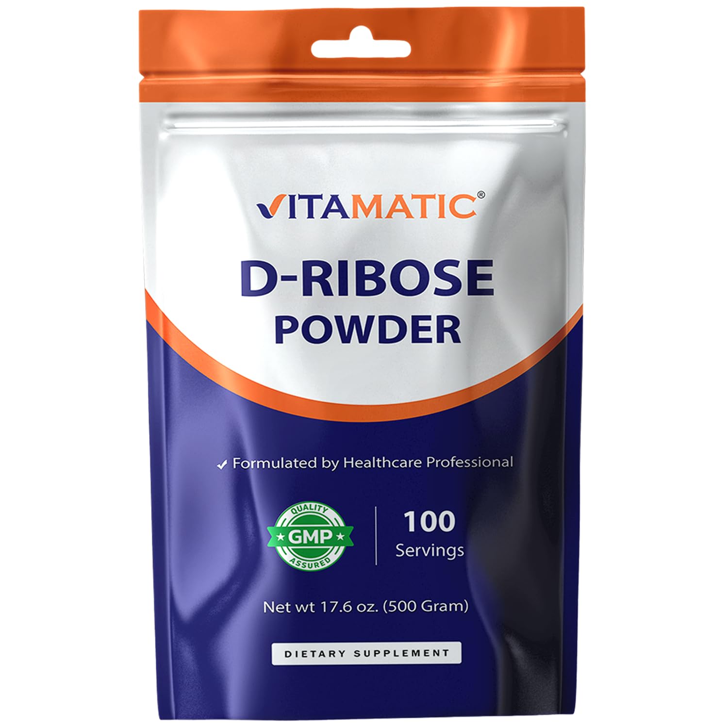 Vitamatic D-Ribose Powder 500g - 17.6 OZ (500 Gram) | Pure & Unflavored | Non-GMO | Easy-Mix Dietary Supplement Vitamatic buy supplements canada
