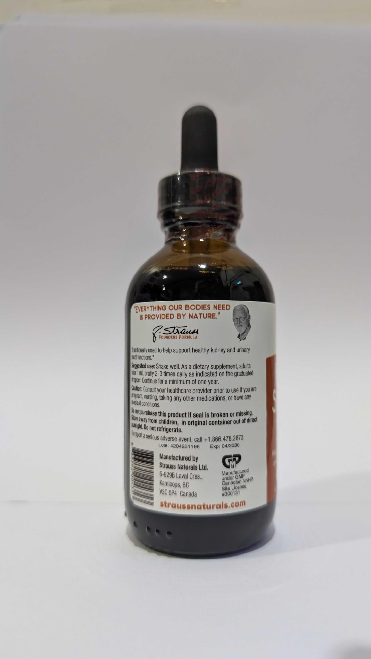 Strauss Naturals Kidney Support Drops – Herbal Kidney Support Supplement for Men and Women – Helps with Kidney Health and Urinary Tract Function – Vegan & Non-GMO – Spearmint Flavored – 100 ml Bottle Strauss Heartdrops buy supplements canada