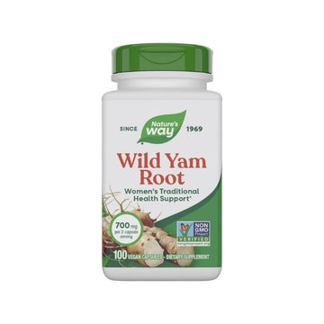 Nature's Way Wild Yam Root Capsules, Women's Traditional Health Support*, 700 mg per 2-Capsule Serving, Non-GMO Project Verified, 100 Vegan Capsules (Packaging May Vary) Nature's Way buy supplements canada