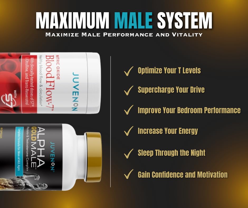 Juvenon Maximum Male BloodFlow-7 Nitric Oxide Supplement with Nitrosigine + Alpha Gold Male Juvenon buy supplements canada