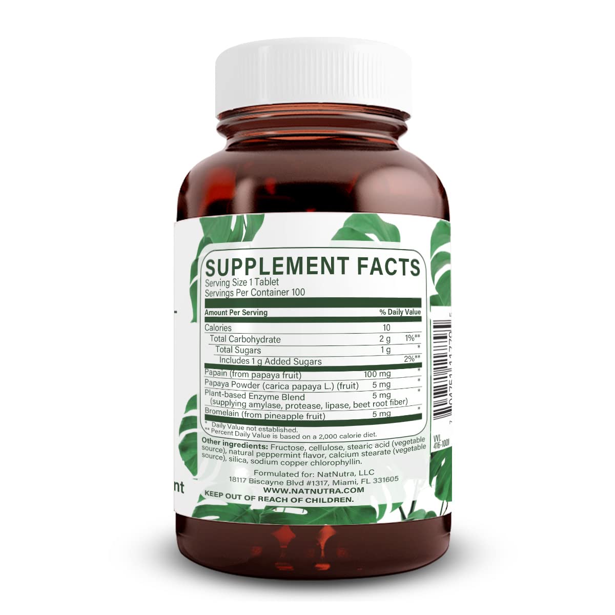 Natural Nutra Chewable Peppermint Digestive Enzyme Supplement, Help to Relieve Gas, Indigestion, and Other Digestive discomforts, Stomach Calmness, Papaya (Papain) Natural Nutra buy supplements canada