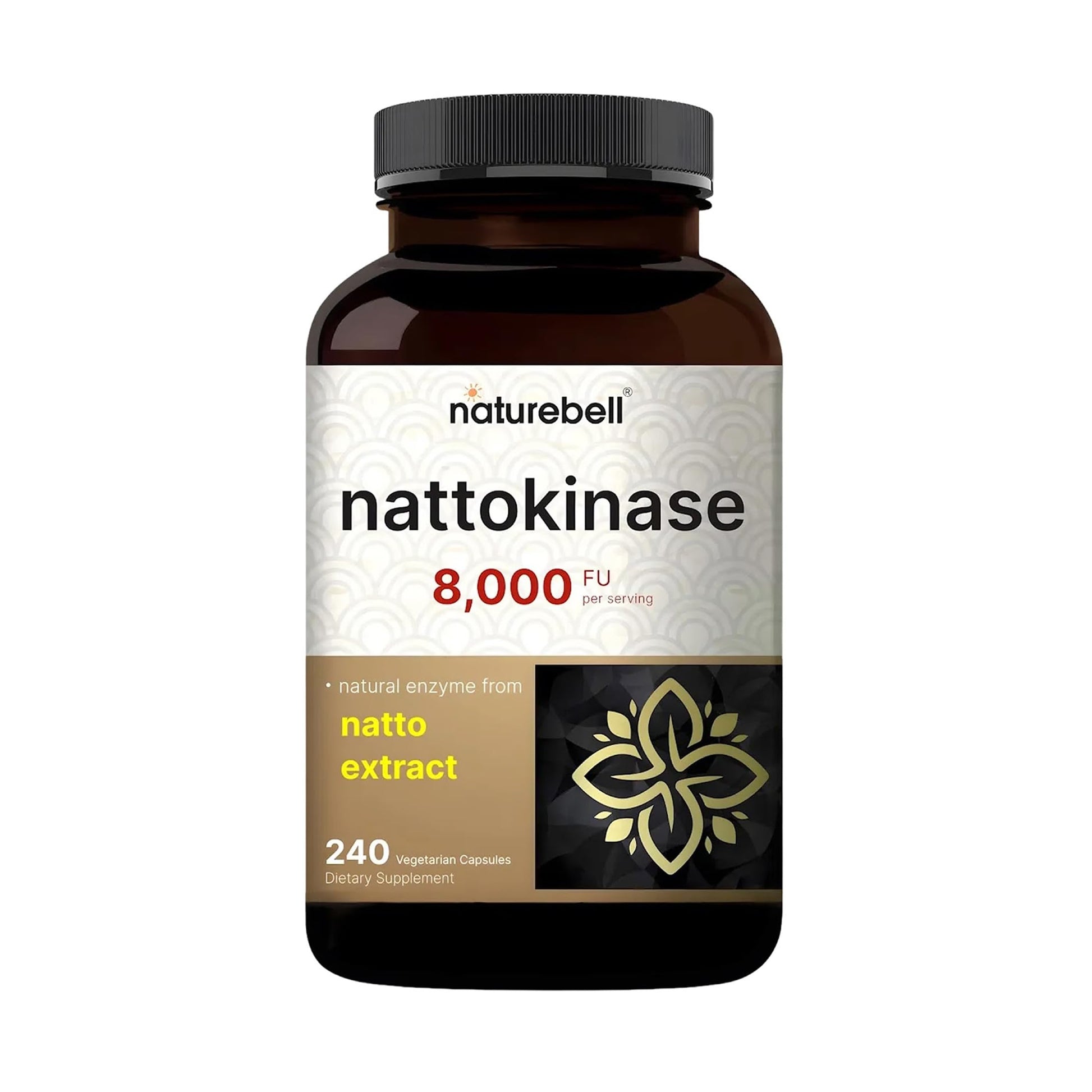 NatureBell Nattokinase - 240 Capsules - 8,000 FU Max Strength from Fermented Natto Extract - for Heart Health NatureBell buy supplements canada