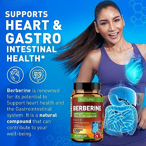 Berberine 1200mg - 100% Pure Berberine HCl Supplement, High Strength Berberine Built by Nature buy supplements canada