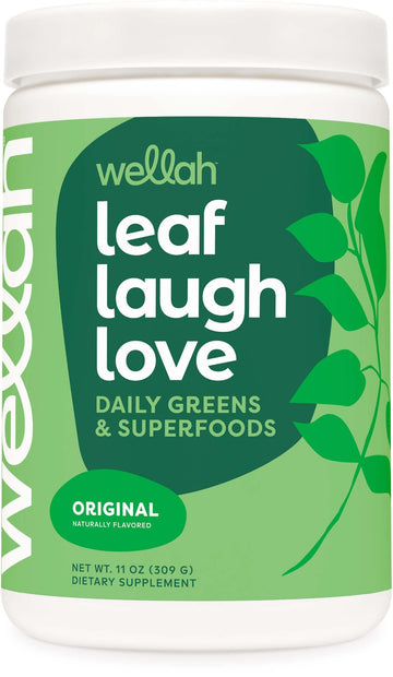 Wellah Leaf, Laugh, Love Super Greens Powder (Unflavored) 30 Servings - Superfood Supplement Drink Mix Wellah buy supplements canada