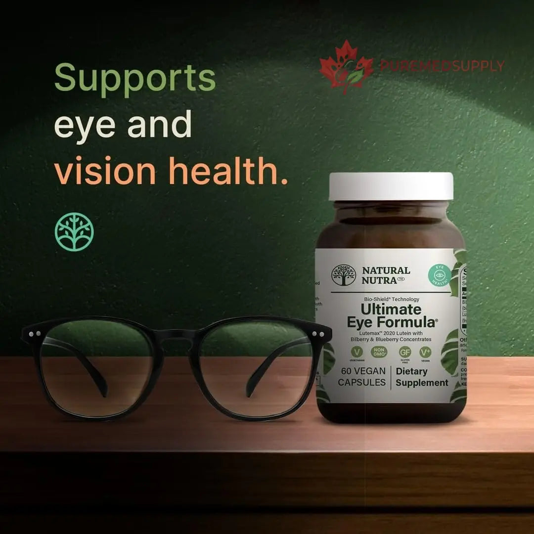 Natural Nutra Ultimate Eye Health Supplement - Bilberry & Blueberry Extract Blend for Day and Night Vision Support, Promotes Color Perception & Eye Clarity - Non-GMO, Vegan - 30 Capsules (Pack of 3) Natural Nutra buy supplements canada