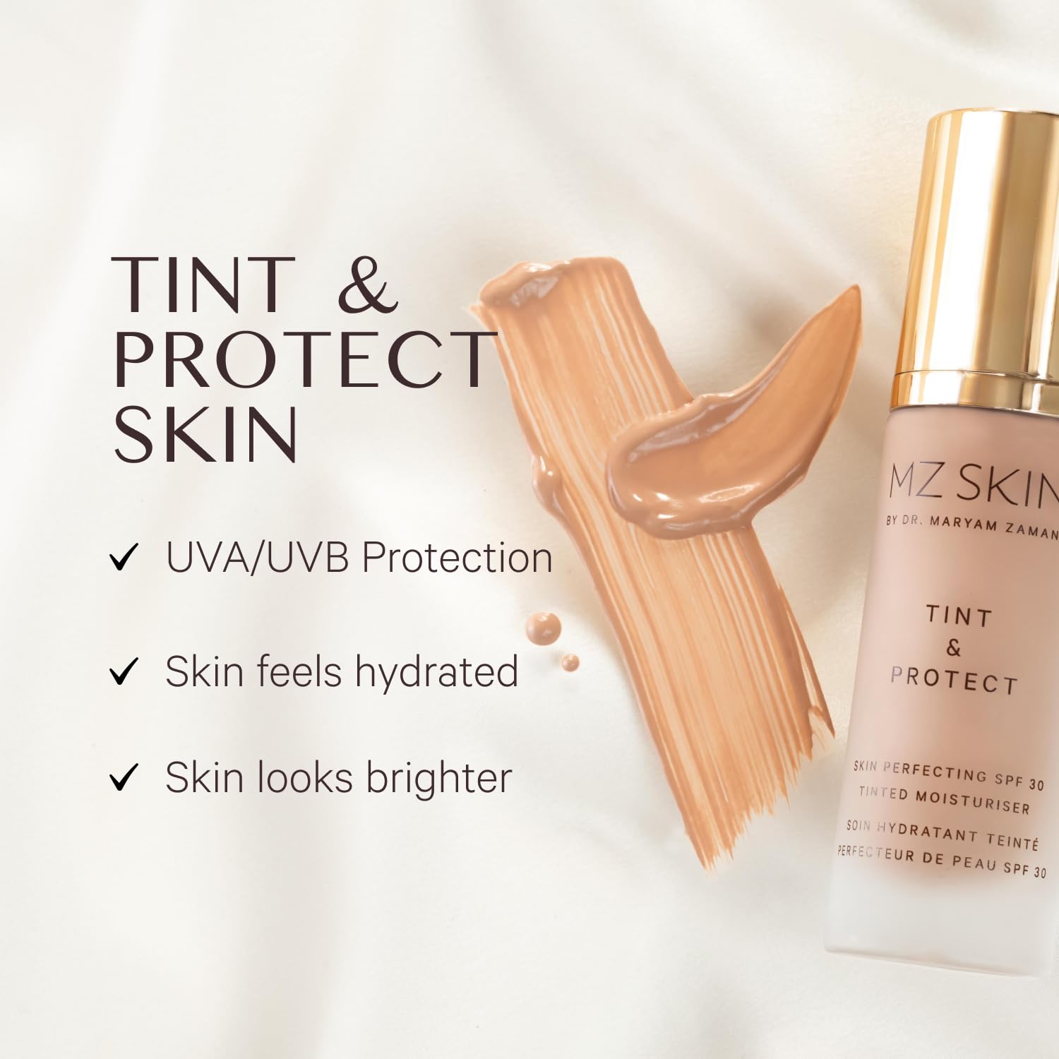 MZ SKIN Tint & Protect Skin Perfecting SPF 30 Tinted Moisturiser 1.01 fl oz | Broad Spectrum UVA/UVB | With Hyaluronic Acid, Kahai Nut Oil & Vitamin C MZ SKIN BY MARYAM ZAMANI MD buy supplements canada