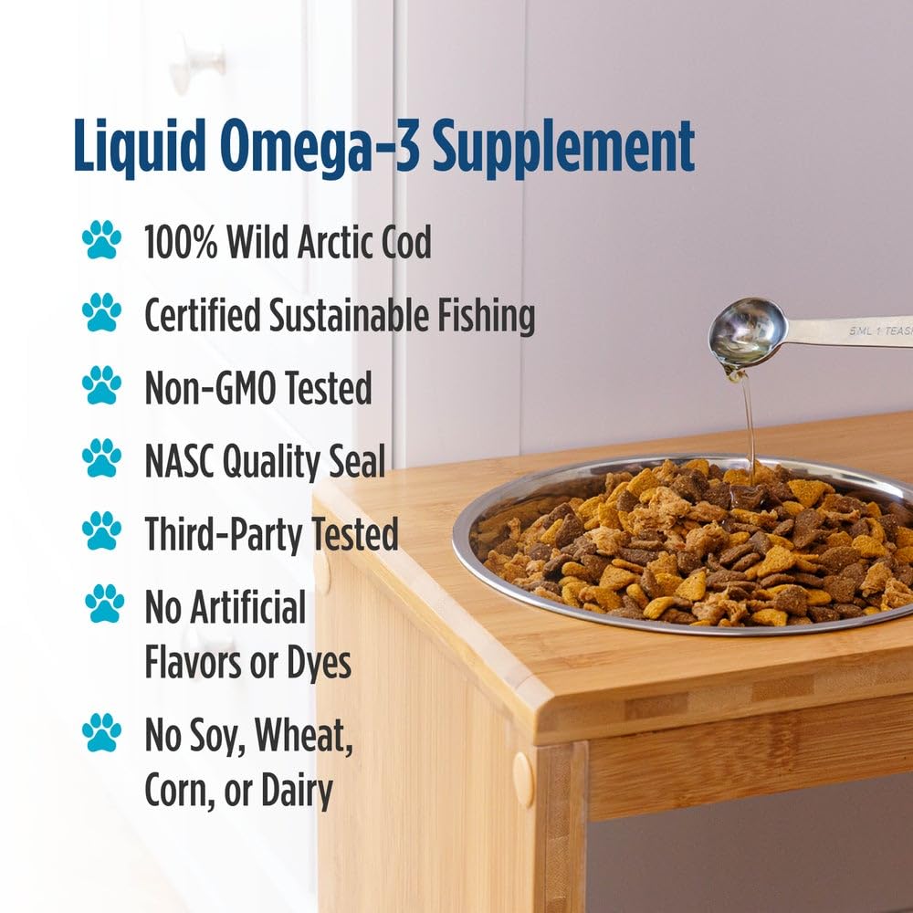 Nordic Naturals Pet Cod Liver Oil, Unflavored - 16 oz - 1048 mg Omega-3 Per Teaspoon - Fish Oil for Dogs with EPA & DHA - Promotes Skin, Coat, & Immune Health Nordic Naturals buy supplements canada