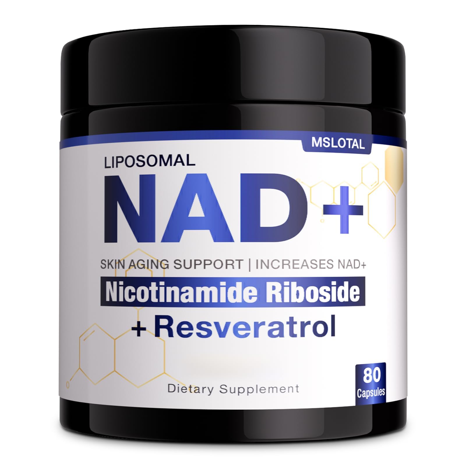 NAD+ Supplement - NAD Nicotinamide Riboside Resveratrol NAD Supplement 1000mg Pure Organic for Women and Men Anti-Aging, Energy, Focus, 80 Capsules MSLOTAL buy supplements canada