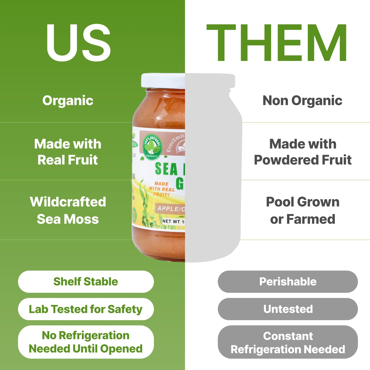 EverSmith Organics - Wildcrafted Irish Sea Moss Gel | Made in USA | Rich in Vitamins EverSmith Organics buy supplements canada