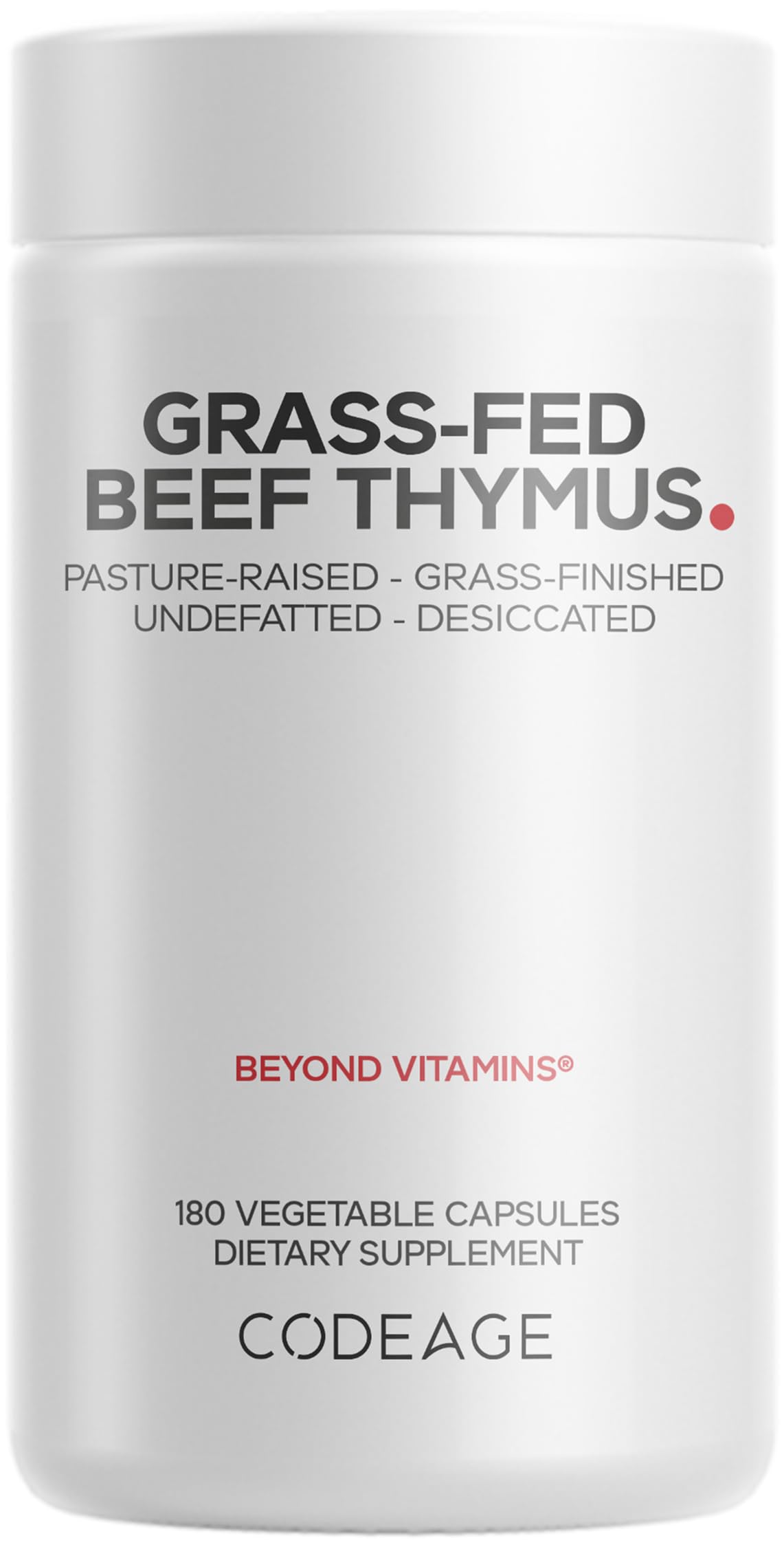 Codeage Grass Fed Beef Thymus Supplement Superfood, Freeze Dried, Non-Defatted, Desiccated Thymus & Liver Pills, Glandulars Meat, Pasture Raised Beef Vitamins, Non-GMO, 180 Capsules Codeage buy supplements canada
