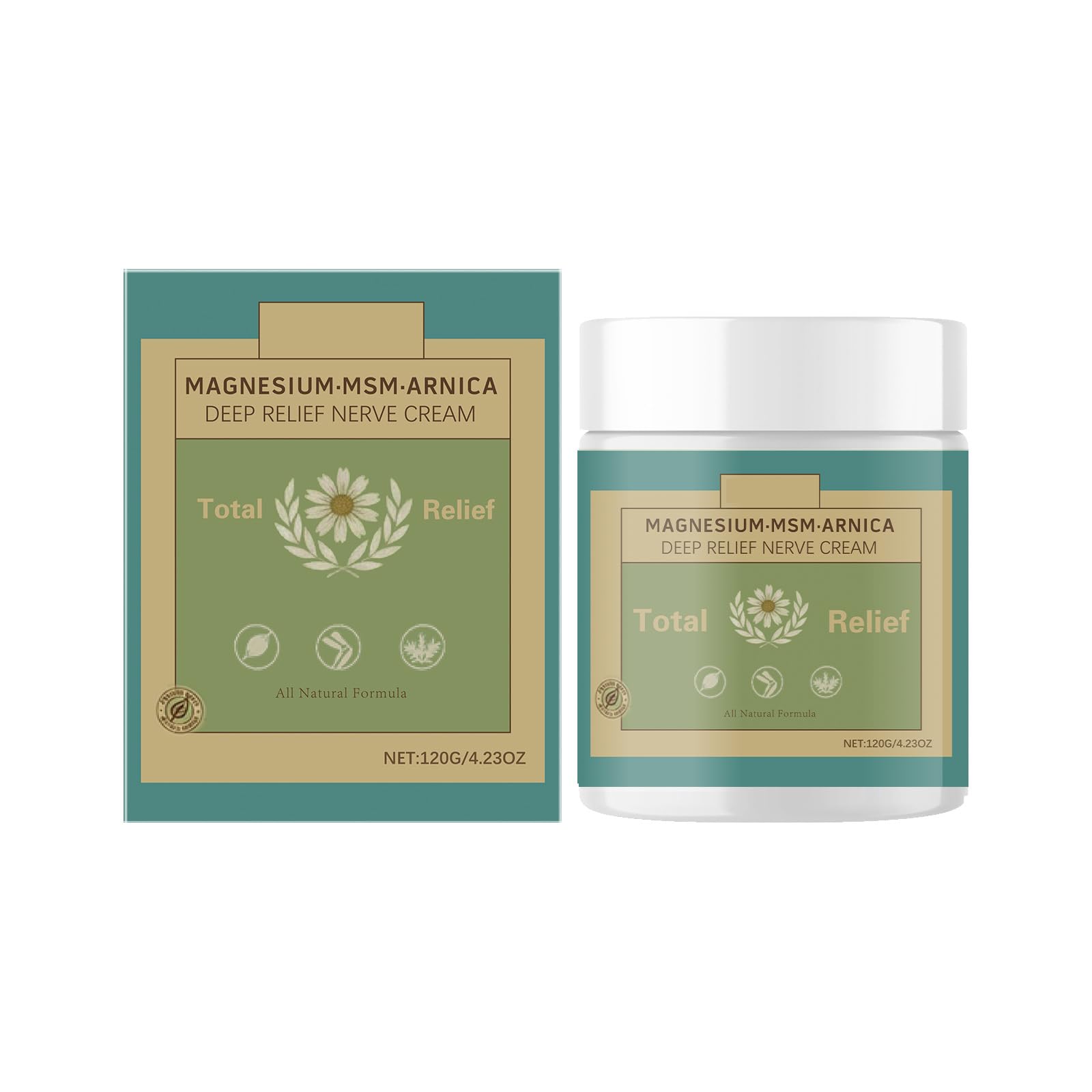 HANGWON Total Relief Magnesium Soothing Cream Advanced nerve Comfort with Arnica, Menthol, MSM,Fast-Absorbing for Relief Joint, Feet, Hands, Legs, Muscles, and Waist, Natural Ingredient -4floz/114g HANGWON buy supplements canada