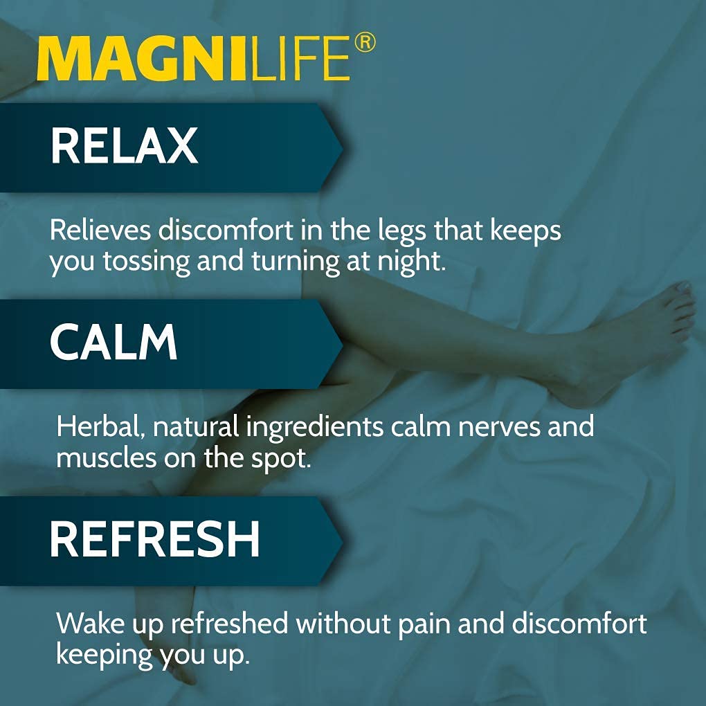 MagniLife Relaxing Leg Cream, Restless Legs, Deep Penetrating Topical for Pain, Naturally Soothe Cramping, Discomfort, and Tossing with Lavender and Magnesium - 4oz MagniLife buy supplements canada