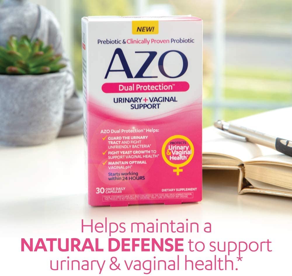 AZO Boric Acid Vaginal Suppositories, 30 Count + AZO Dual Protection, 30 Count, Urinary + Vaginal Support* AZO buy supplements canada