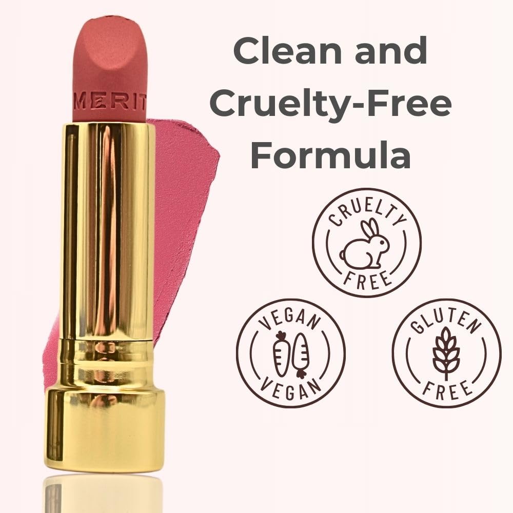 Merit Signature Lip Lightweight Matte Lipstick - 0.10 oz / 3 g (Sunday (pink), standard) Merit buy supplements canada