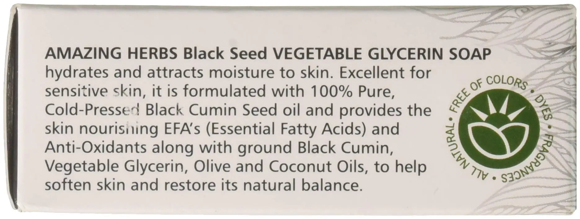Amazing Herbs Black Seed Vegetable Glycerin Soap, 4.25 Ounce Amazing Herbs buy supplements canada