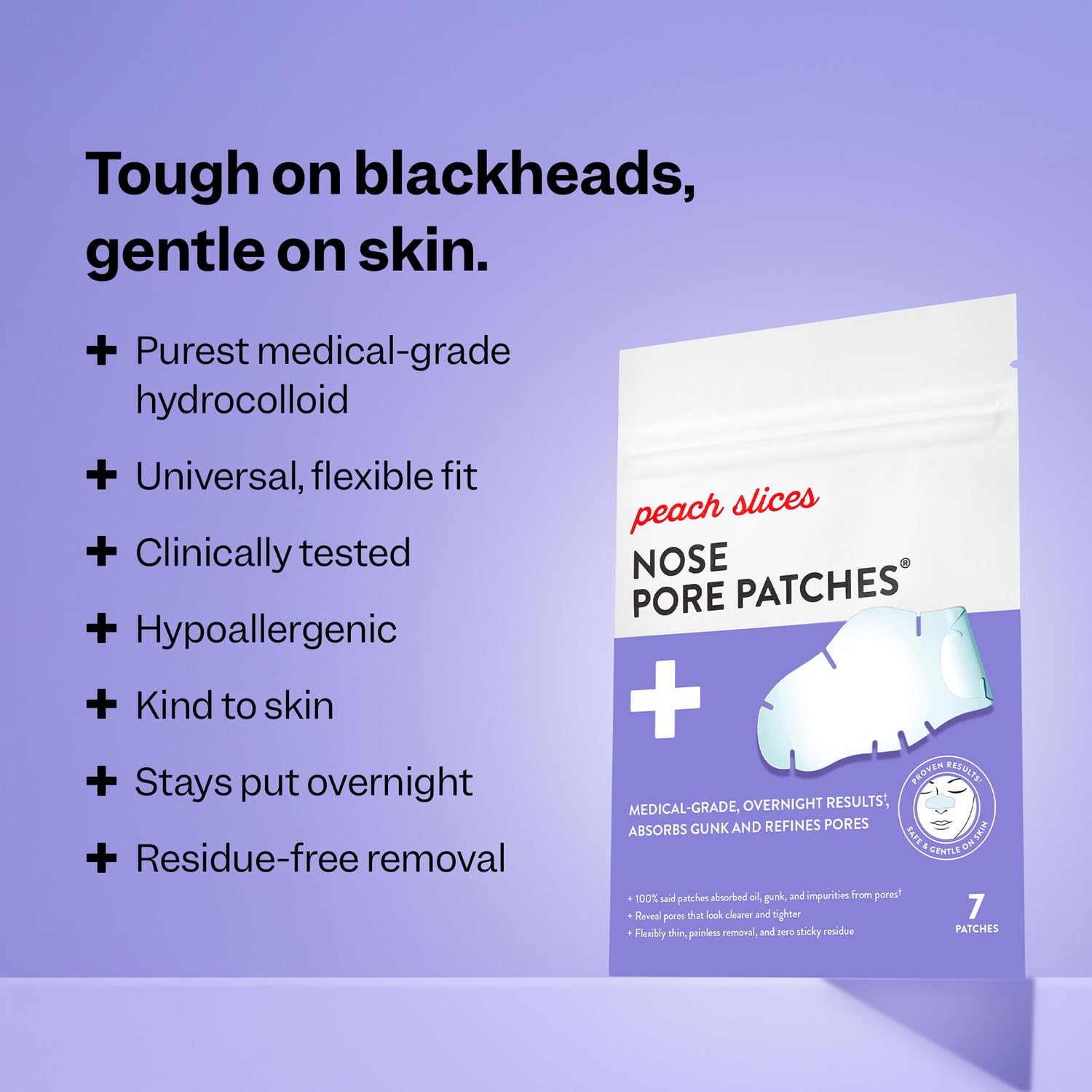 Peach Slices - Nose Pore Patches (7 ct) - Overnight Blackhead Remover - Pore Strips - Absorbs Gunk - Thin, Flexible & Painless - Hydrocolloid Patches Peach Slices buy supplements canada