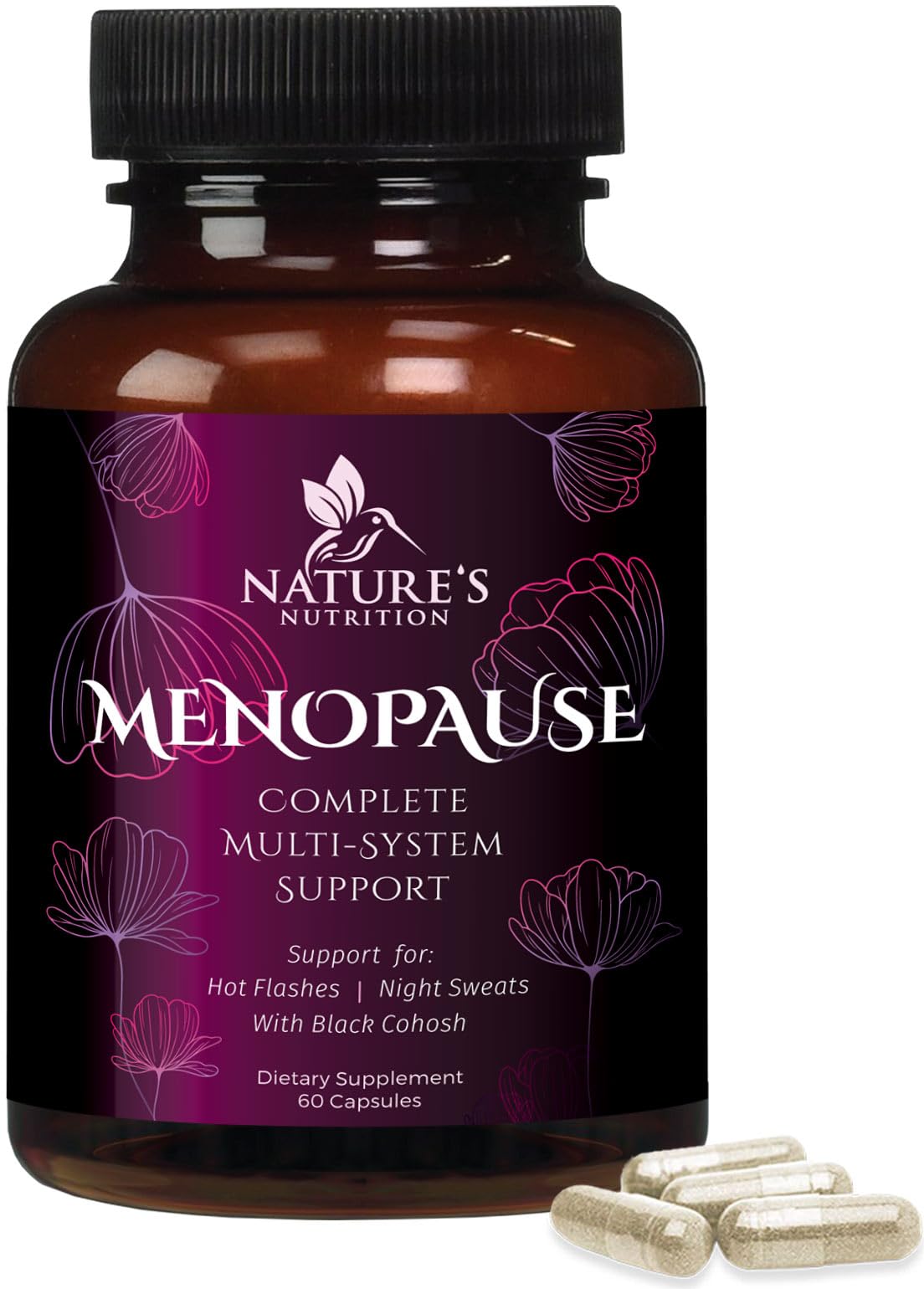 Menopause Supplements for Women - Complete Menopause Relief with Dong Quai & Black Cohosh - For Natural, Mild Hot Flash & Night Sweats - Hormone, Energy & Balance Support, Bottled in USA - 60 Capsules Nature's Nutrition buy supplements canada
