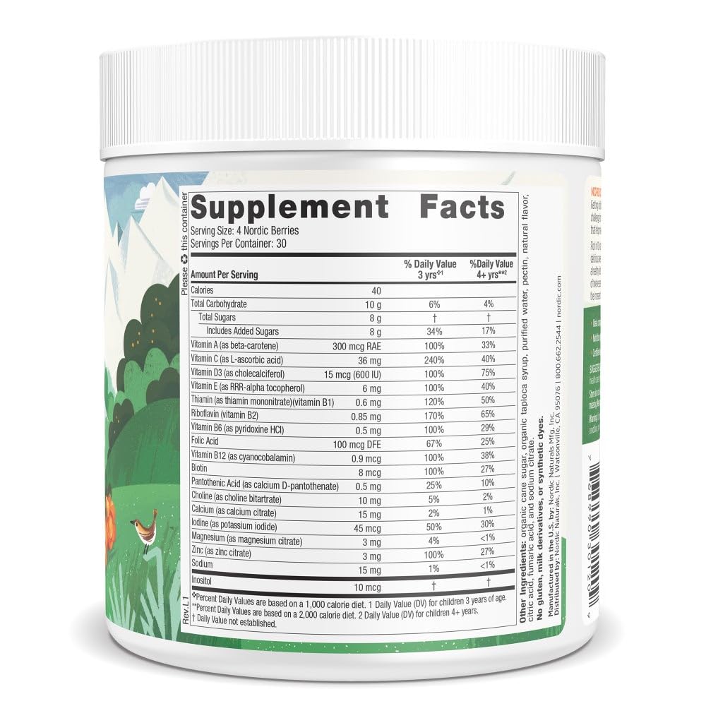 Nordic Naturals Nordic Berries, Citrus - 120 Gummy Berries - Great-Tasting Multivitamin for Ages 2+ - Growth, Development, Optimal Wellness - Non-GMO, Vegetarian - 30 Servings Nordic Naturals buy supplements canada