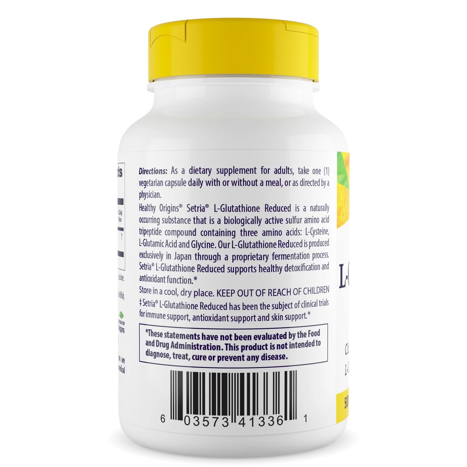 Healthy Origins L-Glutathione 500 mg (Setria, Non-GMO, Gluten Free, Antioxidant, Immune Support, Skin Support), 60 Veggie Caps Healthy Origins buy supplements canada