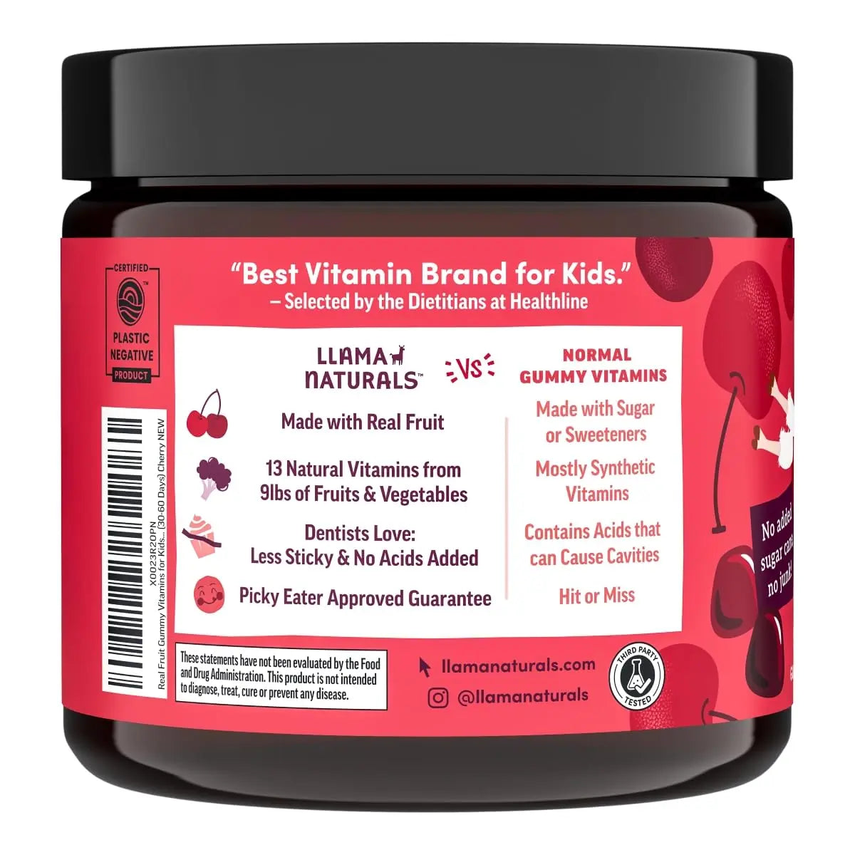Llama Naturals Kids Multivitamin Gummies | Real Fruit, No Added Sugar Cane | Organic Vegan Toddler Whole Food Vitamins | Llama Naturals buy supplements canada