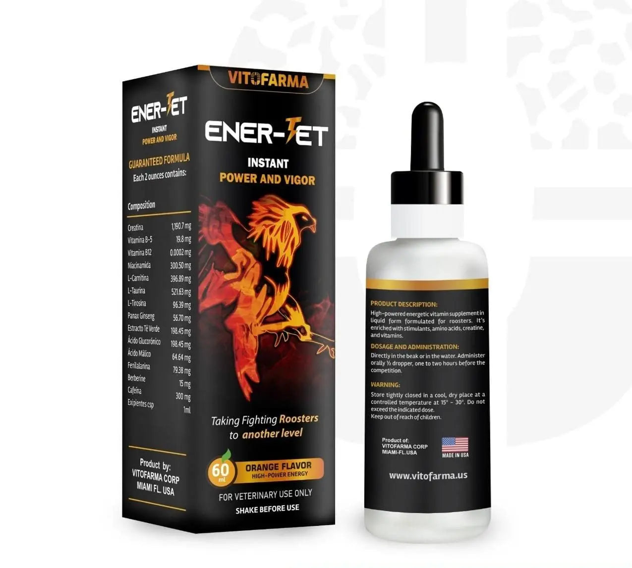 VITOFARMA Ener-Jet Energy Booster for Rooster Natural Multivitamin - Liquid 60 ml VITOFARMA buy supplements canada