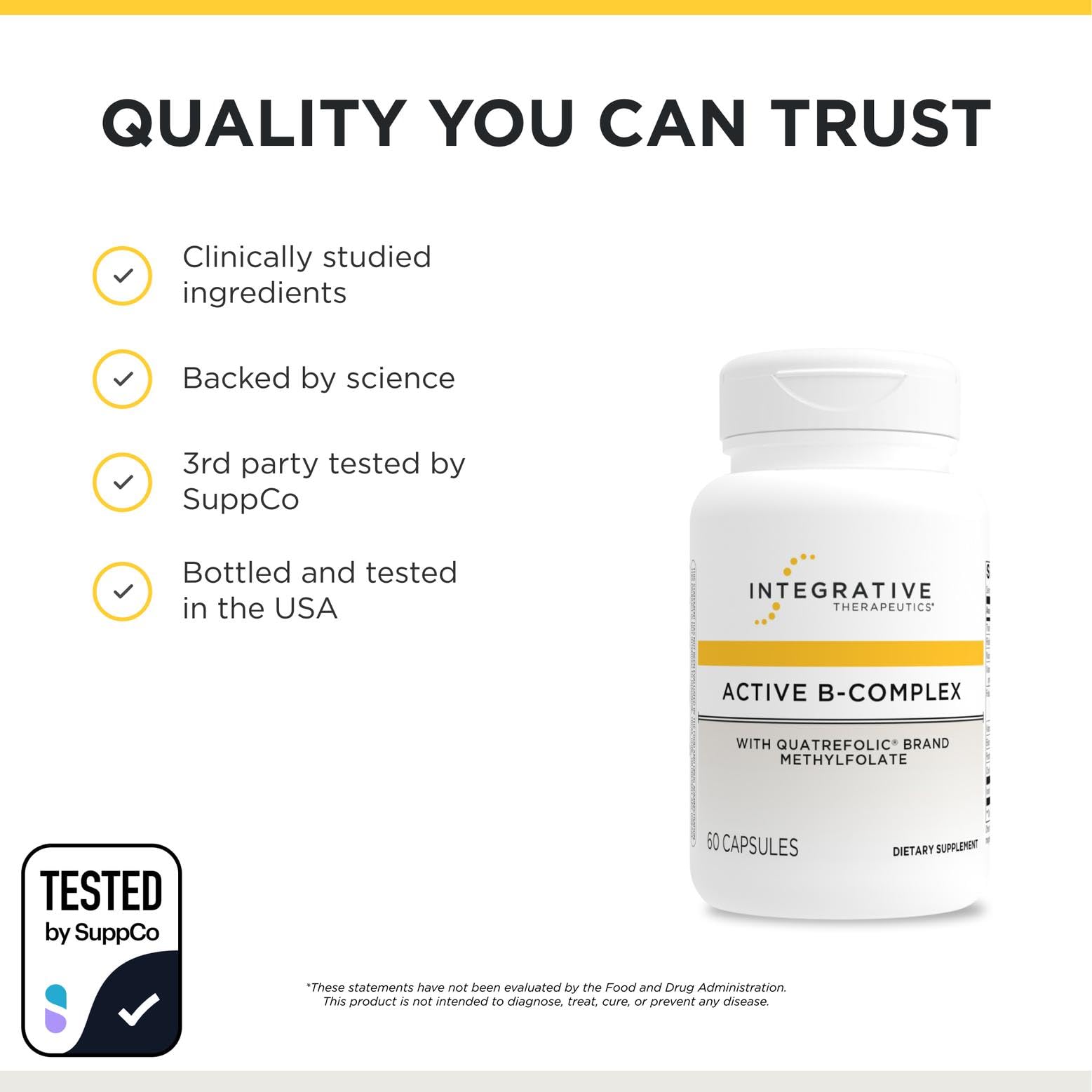Integrative Therapeutics Active B-Complex - with Choline and Methylfolate - Cellular Energy, Immune Function & Heart Health Support with Vitamins B2, B6 & B12 Integrative Therapeutics buy supplements canada