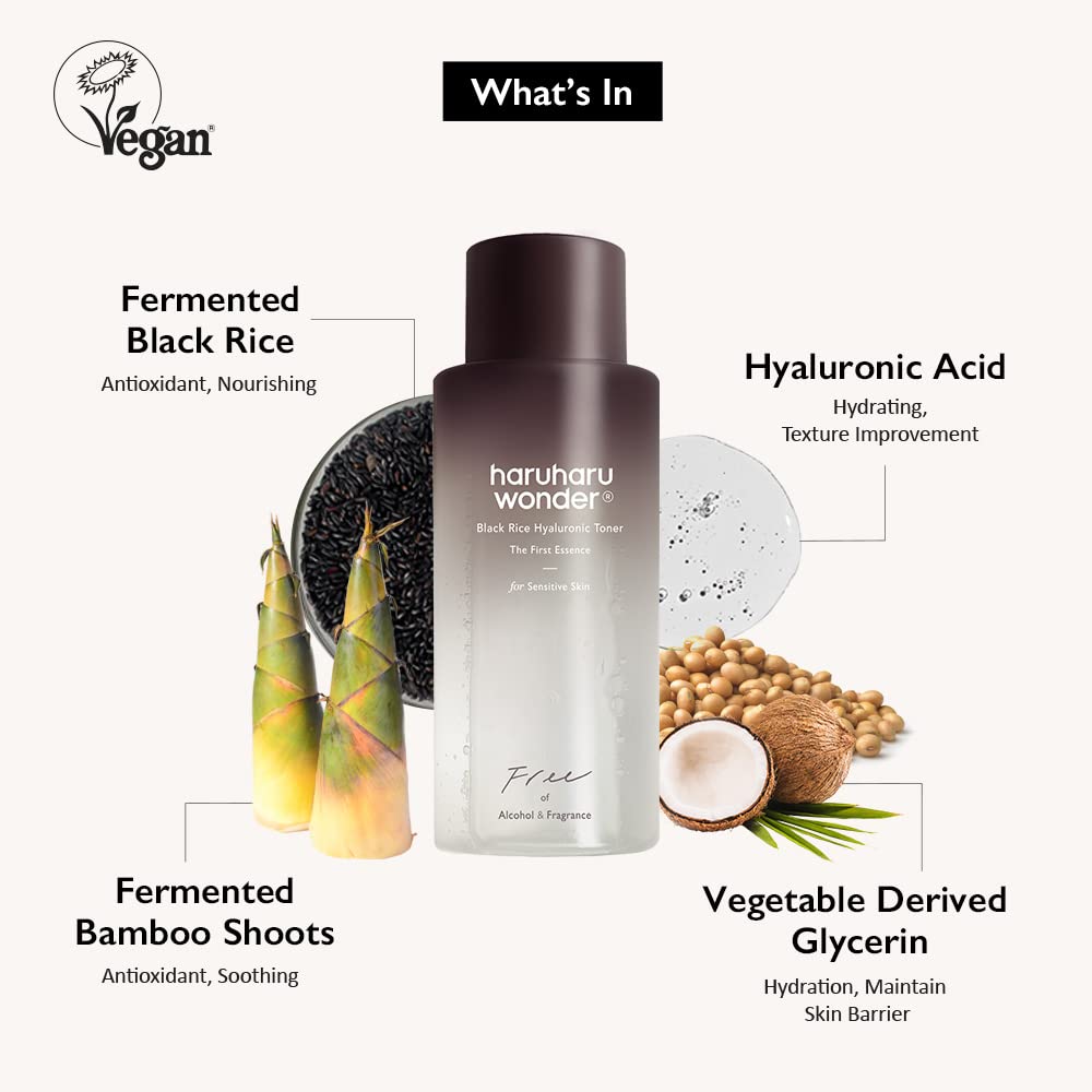 haruharu Wonder Black Rice Hyaluronic Toner for Sensitive Skin, Alcohol Free, Fragrance Free, Deep Hydration HARUHARU buy supplements canada