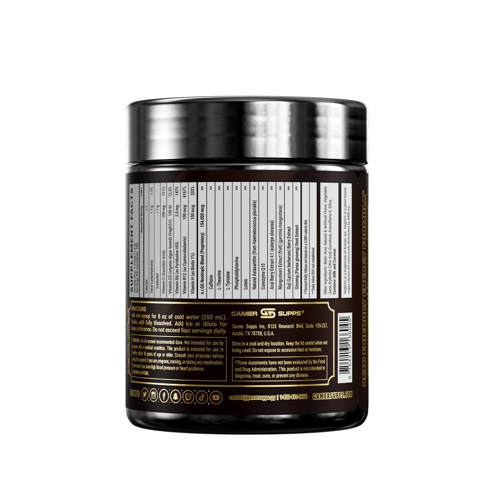 Gamer Supps GG Energy - Sploosh by CottontailVA (100 Servings) - Keto Friendly Gaming Energy and Nootropic Blend, Sugar Free + Organic Caffeine + Vitamins + Immune Support, Powder Drink Gamer Supps buy supplements canada