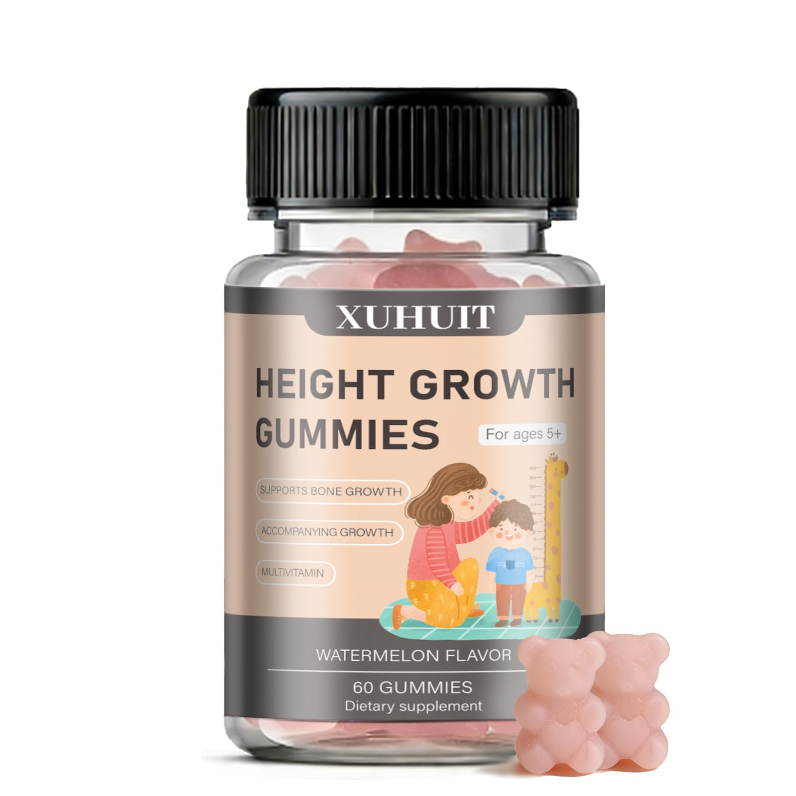 ZYGCDZ Growth Gummies for Kids & Teens - Natural Height Support with Vitamin D3, K2, Calcium & Ashwagandha - Bone Strength Supplement for Picky Eaters Ages 5+ (Watermelon Flavor) (1) ZYGCDZ buy supplements canada