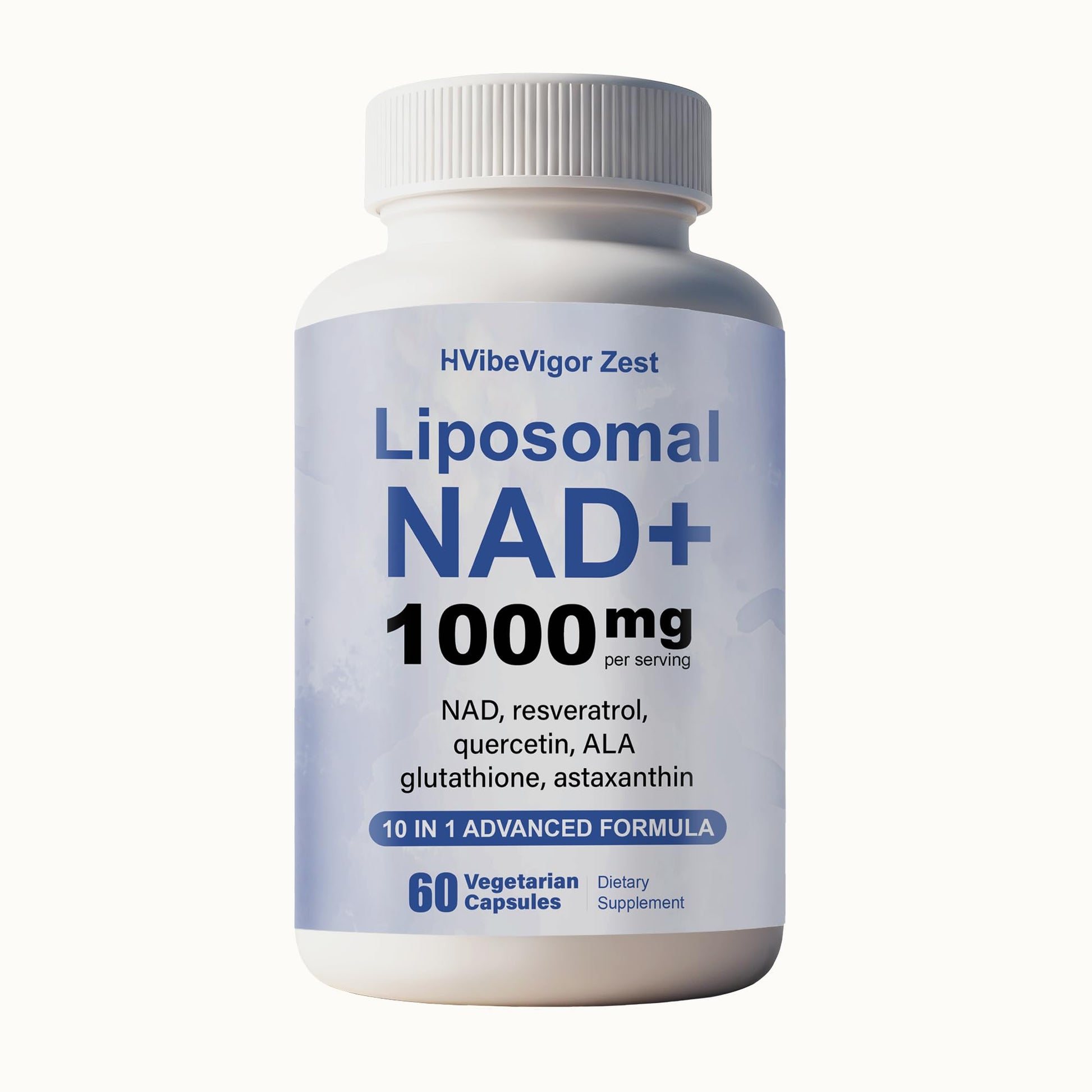 NAD Supplement 1000mg, Liposomal NAD+ Supplement with Resveratrol, Glutathione & Astaxanthin - Support Cellular Health, Stamina & Healthy Aging, NMN Supplement Alternative – 60 Capsules HVibeVigor Zest buy supplements canada
