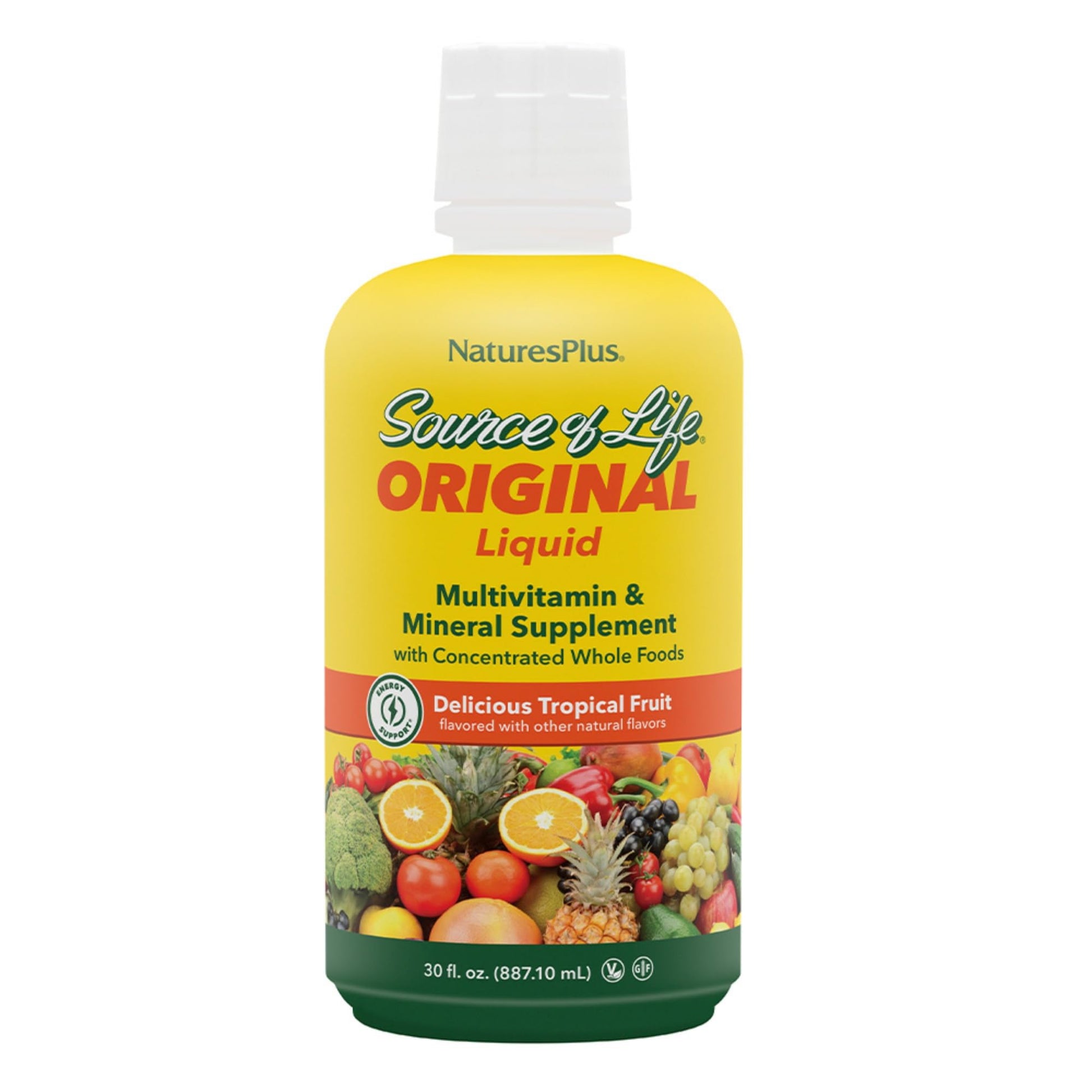 NaturesPlus Source of Life Liquid - 30 fl oz - Tropical Fruit Flavor - Wholefood Supplement, Energy Booster, Antioxidant - Vegetarian, Gluten-Free - 30 Servings Aus Healthcare buy supplements canada