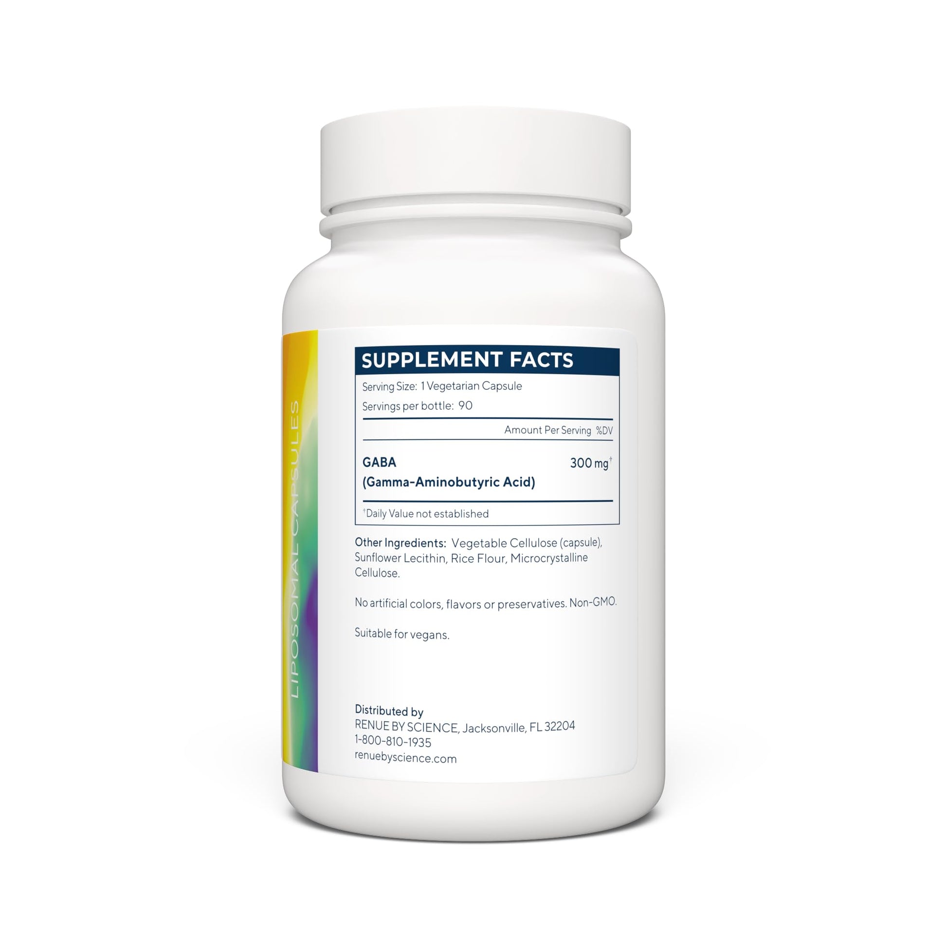 Renue By Science GABA | High Strength Liposomal GABA Supplements | 90 GABA Capsules - 300mg Gamma-Aminobutyric Acid per Serving | Non-GMO | Made in The USA Third-Party Tested Renue By Science buy supplements canada