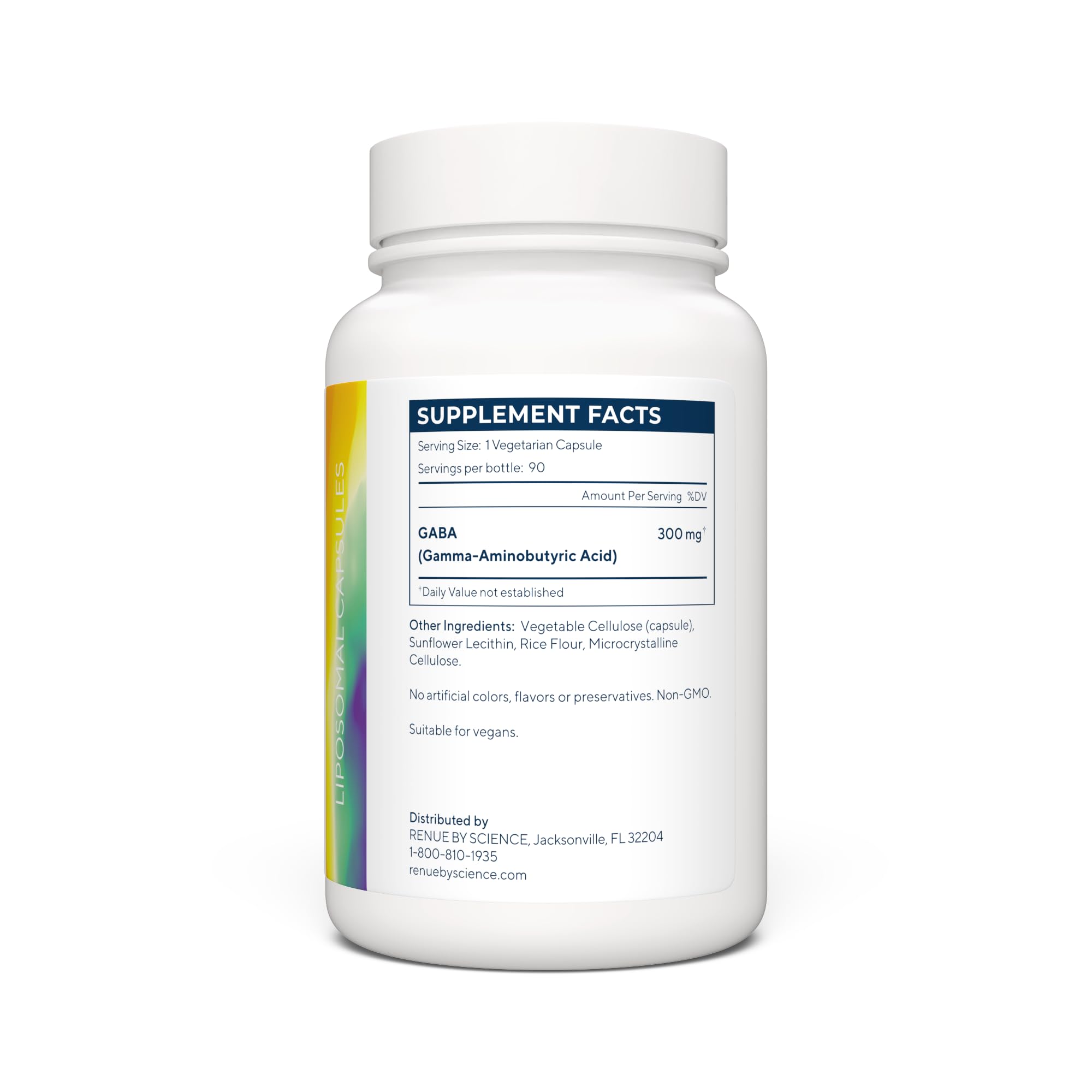 Renue By Science GABA | High Strength Liposomal GABA Supplements | 90 GABA Capsules - 300mg Gamma-Aminobutyric Acid per Serving | Non-GMO | Made in The USA Third-Party Tested Renue By Science buy supplements canada