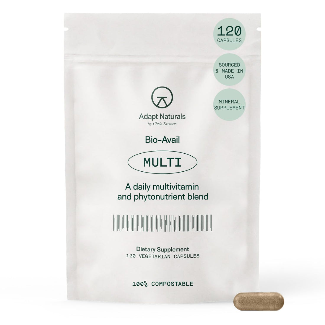 Adapt Naturals Multivitamin for Women & Men, Bioavailable Easy-to-Absorb Multivitamin Daily Supplement with Biotin, Niacin, Vitamin A, B, C, D, E, K1, Zinc, Magnesium - Immune Support - 30 Day Supply ADAPT NATURALS BY CHRIS KRESSER buy supplements canada