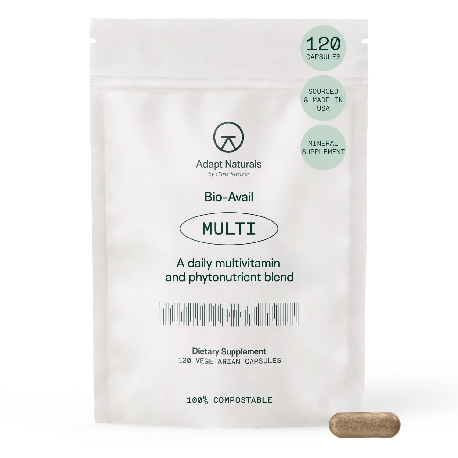 Adapt Naturals Multivitamin for Women & Men, Bioavailable Easy-to-Absorb Multivitamin Daily Supplement with Biotin, Niacin, Vitamin A, B, C, D, E, K1, Zinc, Magnesium - Immune Support - 30 Day Supply ADAPT NATURALS BY CHRIS KRESSER buy supplements canada