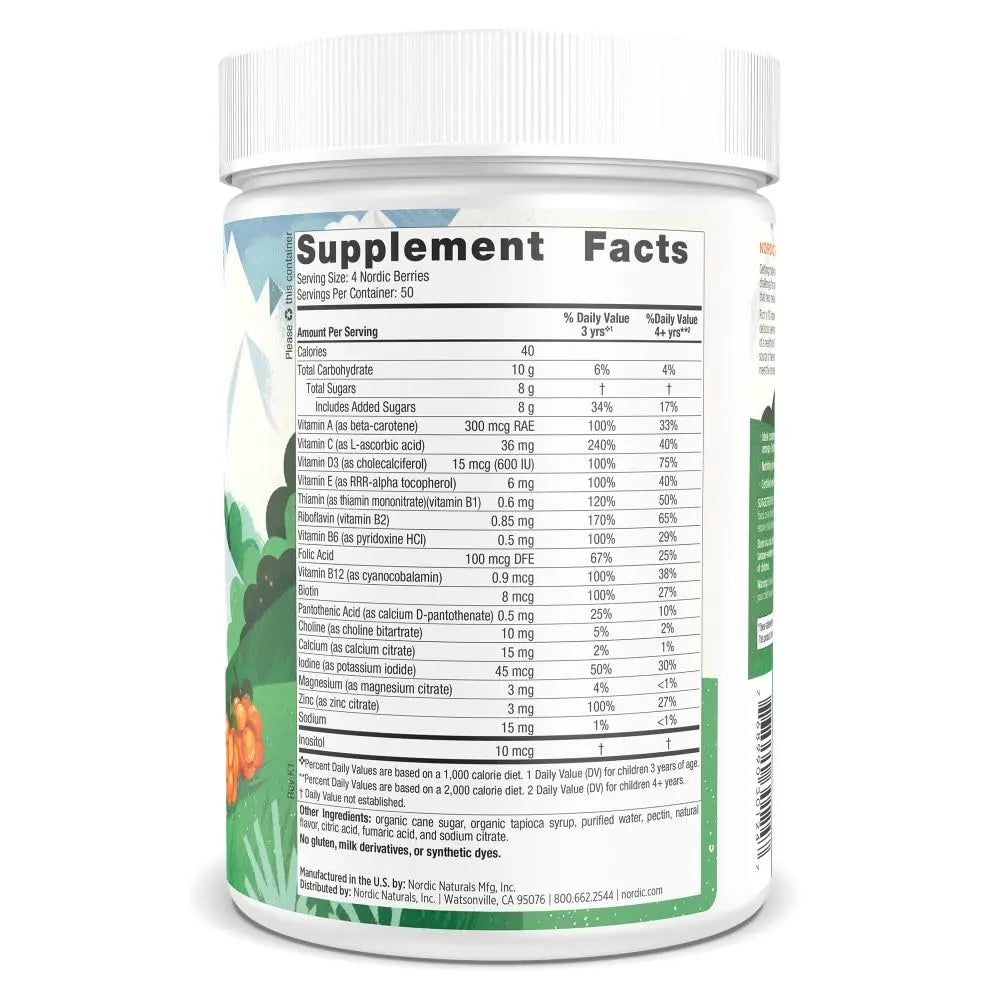 Nordic Naturals Nordic Berries, Citrus - 200 Gummy Berries - Great-Tasting Multivitamin for Ages 2+ - Growth, Development Nordic Naturals buy supplements canada