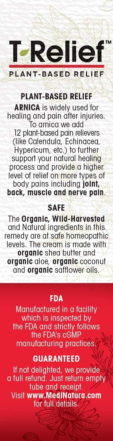 MediNatura T-Relief Extra Strength Discomfort Relief Gel-Extra-Strength Arnica Gel for Fast-Acting Relief-Supports Mobility & Body Aches-Homeopathic & Plant-Based-Paraben-Free-Non-Sticky - 2 oz MediNatura buy supplements canada