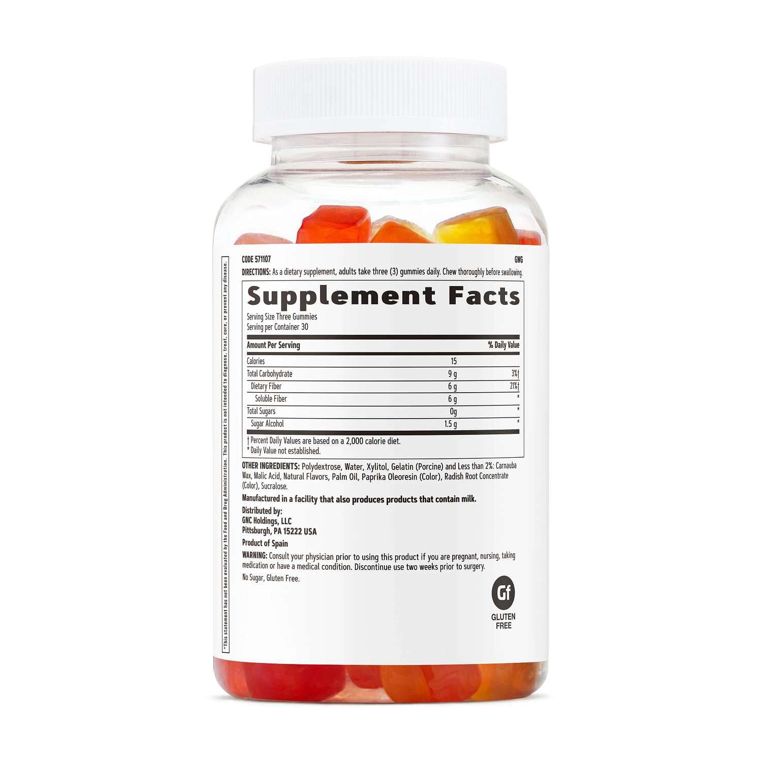 GNC Fiber 6g Gummy | Supports Healthy Digestion & Regularity | Mixed Fruit | 90 Count GNC buy supplements canada